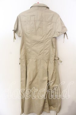 画像3: PINK HOUSE / 布テープ配色ワンピース  カーキベージュ O-25-12-19-044-LO-OP-OW-OS