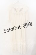an another angelus / グラジオラス刺繍楊柳シフォンワンピース F アイボリー O-25-12-19-005-CA-OP-OW-ZT491