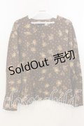 WONDERFUL WORLD / 花柄カットソー  ブラウン O-25-12-19-046-LO-TO-OW-OS