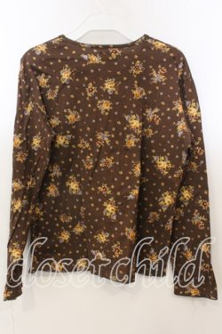 画像5: WONDERFUL WORLD / 花柄カットソー  ブラウン O-25-12-19-046-LO-TO-OW-OS