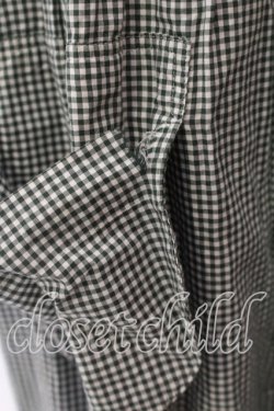 画像2: WONDERFUL WORLD / ギンガムシャツワンピース  グリーン O-25-12-19-048-LO-OP-OW-OS