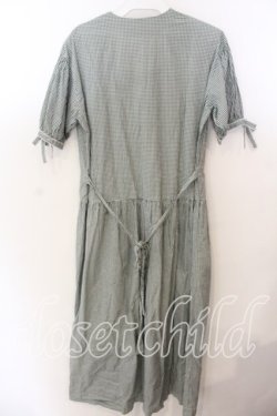 画像4: WONDERFUL WORLD / ギンガムシャツワンピース  グリーン O-25-12-19-048-LO-OP-OW-OS