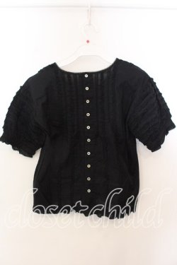 画像3: WONDERFUL WORLD / ピコフリル使いブラウス  クロ O-25-12-19-052-LO-BL-OW-OS