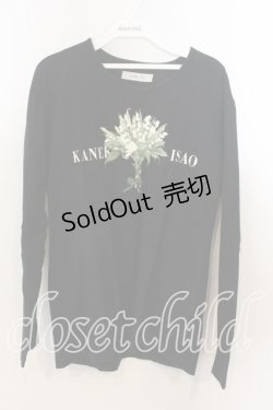 画像1: KANEKO ISAO / ロゴ鈴蘭カットソー  クロ O-25-12-19-053-EL-TO-OW-ZT558