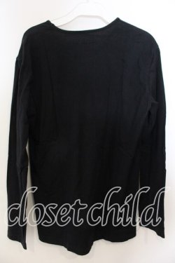 画像2: KANEKO ISAO / ロゴ鈴蘭カットソー  クロ O-25-12-19-053-EL-TO-OW-OS