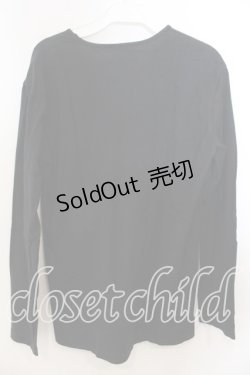 画像2: KANEKO ISAO / ロゴ鈴蘭カットソー  クロ O-25-12-19-053-EL-TO-OW-ZT558