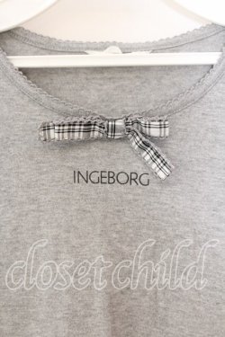 画像2: INGEBORG / チェックリボン使いカットソー M グレー O-25-12-19-054-LO-TO-OW-OS