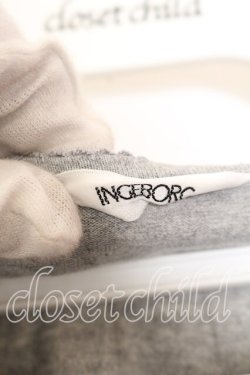 画像3: INGEBORG / チェックリボン使いカットソー M グレー O-25-12-19-054-LO-TO-OW-OS