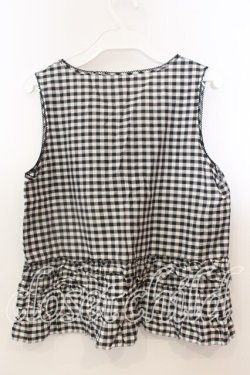 画像2: WONDERFUL WORLD / 裾フリル使いノースリーブブラウス  クロ O-25-12-19-056-LO-BL-OW-OS