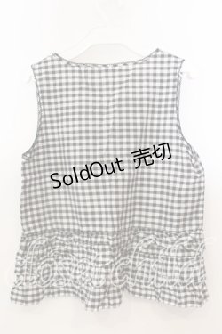 画像2: WONDERFUL WORLD / 裾フリル使いノースリーブブラウス  クロ O-25-12-19-056-LO-BL-OW-ZT490