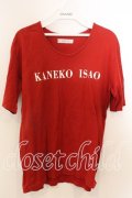 KANEKO ISAO / ロゴptTシャツ  アカ O-25-12-19-057-EL-TO-OW-OS