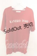 KANEKO ISAO / ロゴptTシャツ  アカ O-25-12-19-057-EL-TO-OW-ZT490