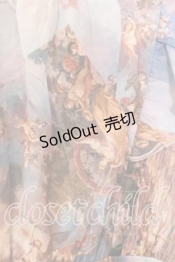 画像2: axes femme Nostalgie / 天使柄シャーリングワンピース F ブルー系 O-25-12-19-006-LO-OP-OW-OS