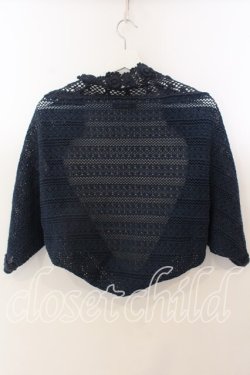 画像4: INGEBORG / モチーフ編みドルマンカーディガン  ブルー O-25-12-19-058-LO-TO-OW-OS