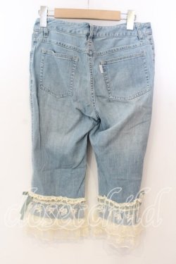 画像4: PINK HOUSE / 裾レースデニムパンツ M ブルー O-25-12-19-060-LO-PA-OW-OS