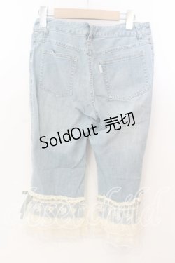 画像4: PINK HOUSE / 裾レースデニムパンツ M ブルー O-25-12-19-060-LO-PA-OW-OS