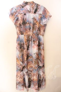 画像3: axes femme Nostalgic / 天使柄シャーリングワンピース F ブルー系 O-25-12-19-006-LO-OP-OW-OS