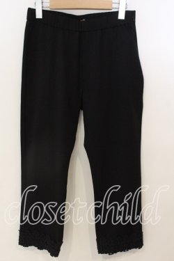 画像1: INGEBORG / 裾レース使いパンツ 11号 クロ O-25-12-19-061-LO-PA-OW-OS