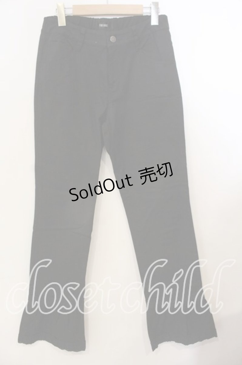 画像1: PINK HOUSE / レース使いパンツ L クロ O-25-12-19-062-LO-PA-OW-ZT480 (1)