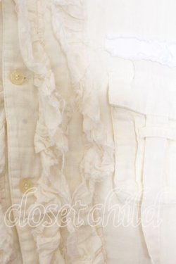 画像3: STIGMATA / ガーゼフリルネックベルトブラウス  アイボリー O-25-12-19-063-GO-TO-IG-OS