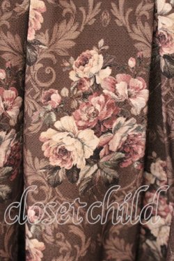 画像2: axes femme / クラシックローズ柄ジャンスカ F ブラウン O-25-12-19-001-AX-OP-OW-OS