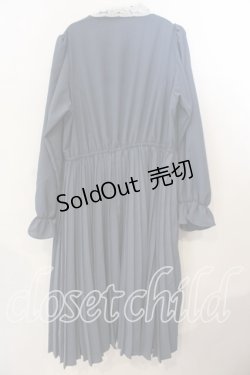 画像3: m petit by misako / AM*レースエリプリーツワンピース 3L アオ O-25-12-19-066-LO-OP-OW-OS
