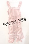 Cherirulu Chocola / ギンガムチェックジャンパースカート LL アカ O-25-12-19-070-0-OP-OW-OS
