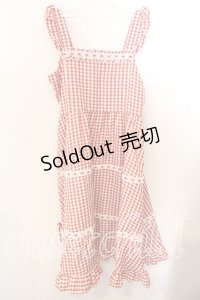 Cherirulu Chocola / ギンガムチェックジャンパースカート LL アカ O-25-12-19-070-0-OP-OW-OS