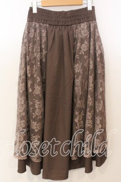 画像3: axes femme / レース切替ナポレオン風スカート M ブラウン O-25-12-19-007-AX-SK-OW-OS