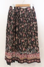 画像1: axes femme NOSTALGIE / パネル柄プリーツスカート M クロ O-25-12-19-008-AX-SK-OW-ZT523 (1)