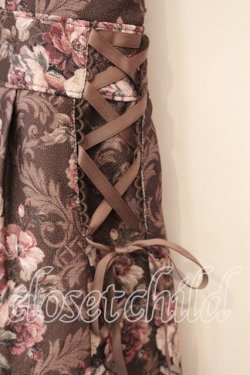 画像3: axes femme / クラシックローズ柄ジャンスカ F ブラウン O-25-12-19-001-AX-OP-OW-OS