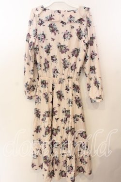 画像3: axes femme / 花柄ロングワンピース M キナリ O-25-12-19-010-AX-OP-OW-OS