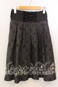 axes femme / Disneyダークオーナメント柄スカート M クロ O-25-12-19-012-AX-SK-OW-OS