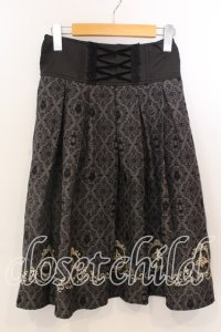 axes femme / Disneyダークオーナメント柄スカート M クロ O-25-12-19-012-AX-SK-OW-OS