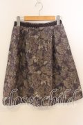axes femme / ゴブラン柄ミドル丈スカート M パープル系 O-25-12-19-013-AX-SK-OW-OS