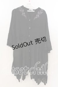 axes femme / フィッシュテールチュニック M クロ O-25-12-19-015-AX-OP-OW-OS