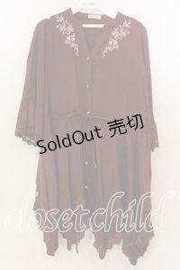 axes femme / フィッシュテールチュニック M ワイン O-25-12-19-016-AX-OP-OW-OS