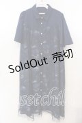 axes femme / 夏の星空チュールシャツワンピース F ネイビー O-25-12-19-002-AX-OP-OW-ZT491