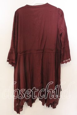 画像3: axes femme / フィッシュテールチュニック M ワイン O-25-12-19-016-AX-OP-OW-OS