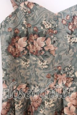 画像2: an another angelus / カーテンフラワー柄ジャンパースカート F グリーン O-25-12-19-018-CA-OP-OW-OS