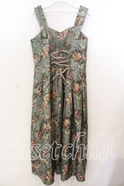 画像3: an another angelus / カーテンフラワー柄ジャンパースカート F グリーン O-25-12-19-018-CA-OP-OW-OS