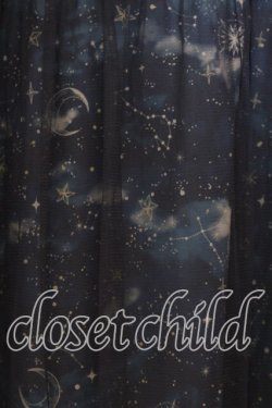 画像2: axes femme / 夏の星空チュールシャツワンピース F ネイビー O-25-12-19-002-AX-OP-OW-OS