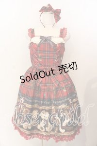 Angelic Pretty / British Bearジャンパースカートセット  アカ O-25-12-19-021-AP-OP-OW-OS