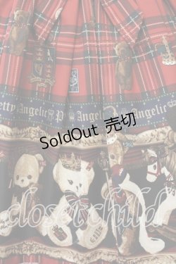 画像2: Angelic Pretty / British Bearジャンパースカートセット  アカ O-25-12-19-021-AP-OP-OW-OS