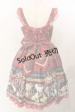 画像4: Angelic Pretty / British Bearジャンパースカートセット  アカ O-25-12-19-021-AP-OP-OW-OS