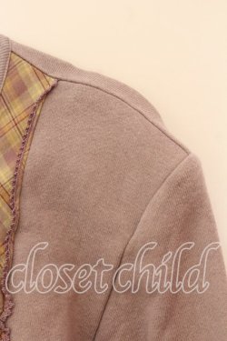 画像2: WONDERFUL WORLD / チェック切替カットカーディガン  ラベンダー O-25-12-19-022-LO-TO-OW-OS