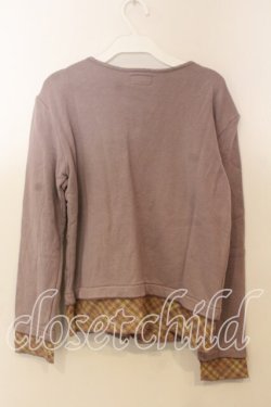 画像3: WONDERFUL WORLD / チェック切替カットカーディガン  ラベンダー O-25-12-19-022-LO-TO-OW-OS