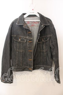 画像1: WONDERFUL WORLD / ロゴ刺繍デニムジャケット  クロ O-25-12-19-024-LO-JA-OW-OS