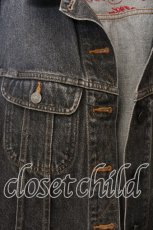 画像2: WONDERFUL WORLD / ロゴ刺繍デニムジャケット  クロ O-25-12-19-024-LO-JA-OW-ZT529 (2)
