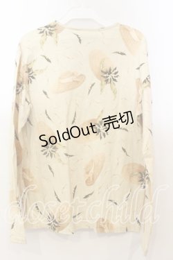 画像3: KANEKO ISAO / 麦わら帽子と鈴蘭柄カットソー  イエロー系 O-25-12-19-026-EL-TO-OW-ZT558